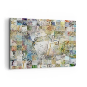 Schilderen op canvas - Geometrische schuifeling - 100x70 cm