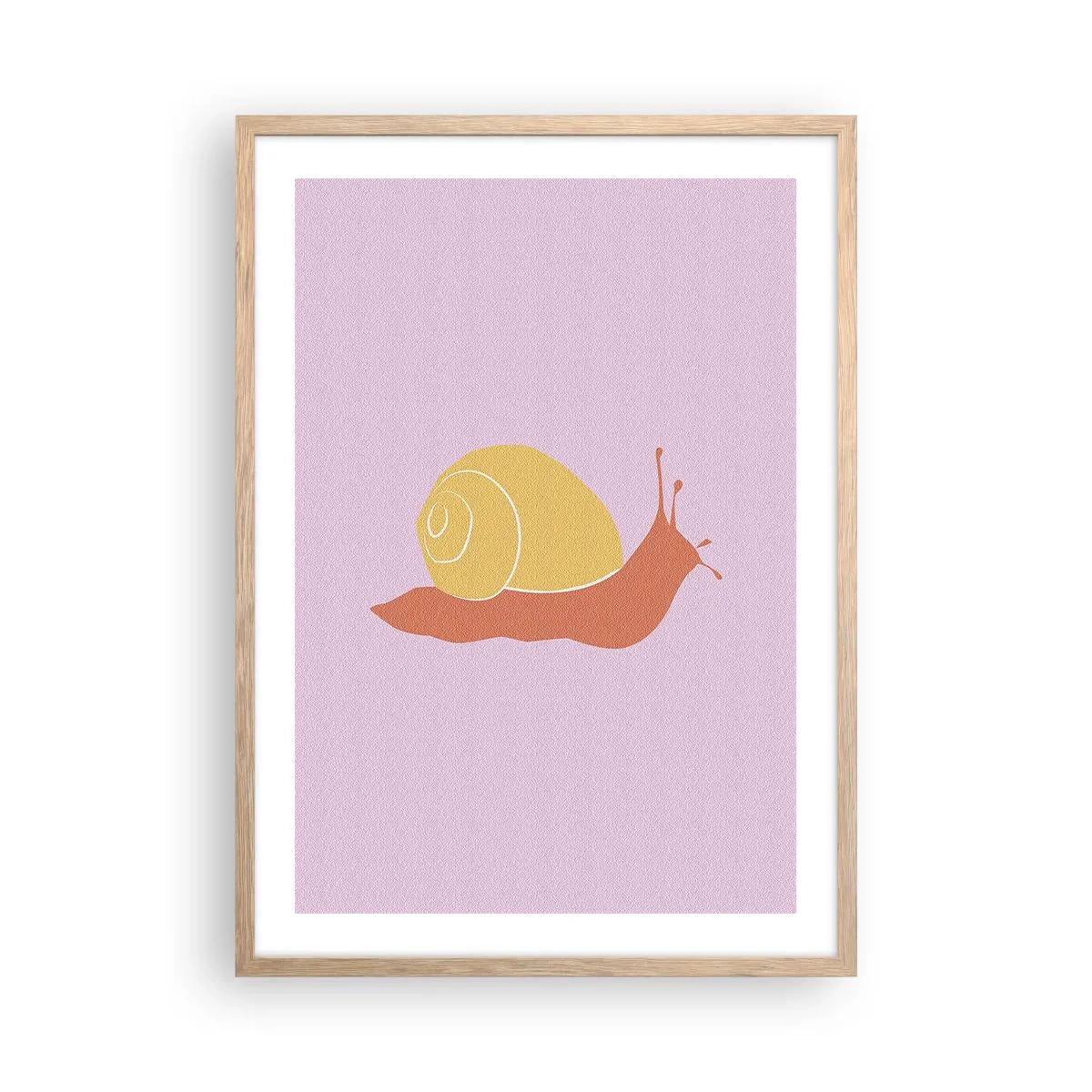 Een poster in een licht eiken lijst - Er is geen haast - 50x70 cm