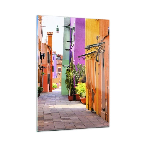 Schilderen op glas - Regenboogsteeg - 50x70 cm