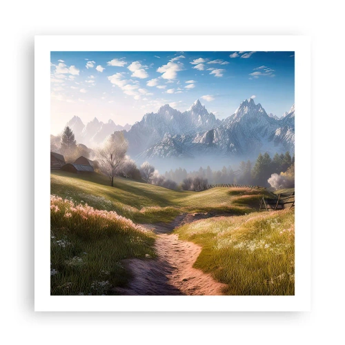Poster - Idyllische vallei - 60x60 cm
