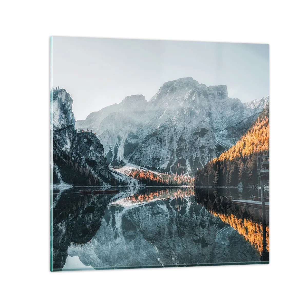 Schilderen op glas - Spiegel landschap - 40x40 cm