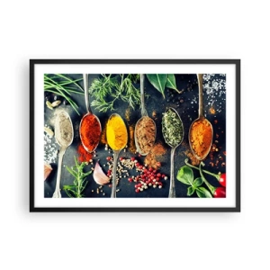 Poster in een zwarte lijst - Culinaire magie - 70x50 cm