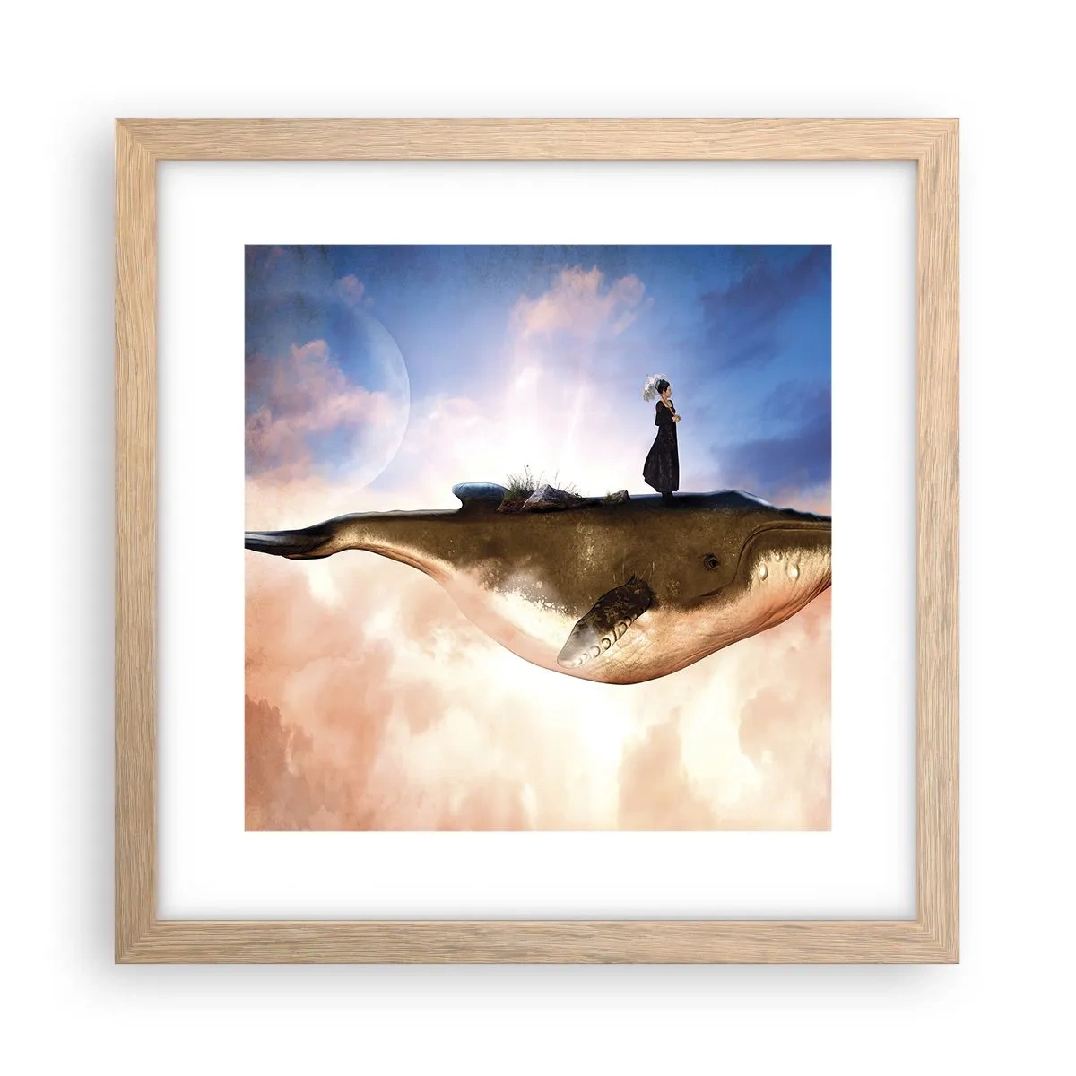 Een poster in een licht eiken lijst - Een echte reis - 30x30 cm