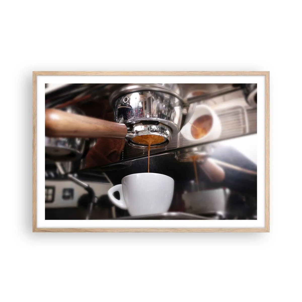 Een poster in een licht eiken lijst - Goede tijd van de dag - 91x61 cm