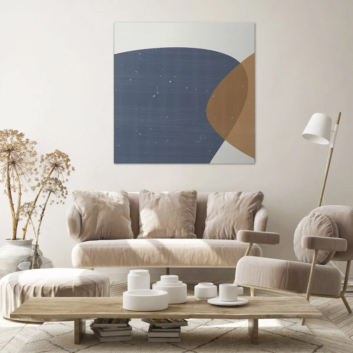 Schilderen op canvas - Ovalen en invloeden - 70x70 cm