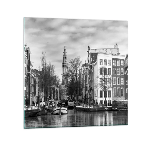 Schilderen op glas - Amsterdamse sferen - 70x70 cm