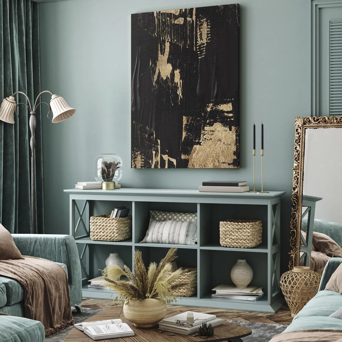 Schilderen op canvas - Spoor van aanraking - 45x80 cm