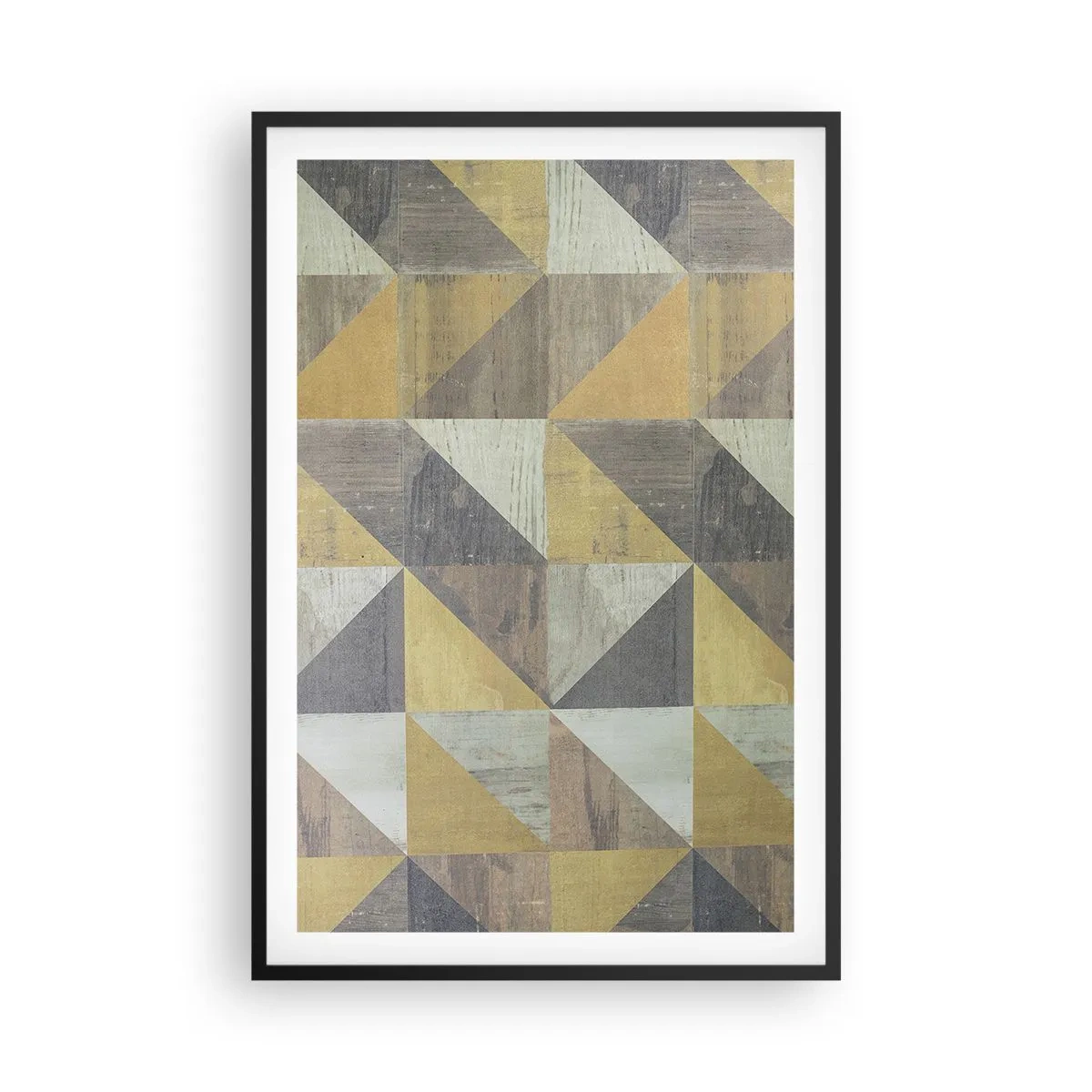 Poster in een zwarte lijst - Op de hoek van de driehoek - 61x91 cm