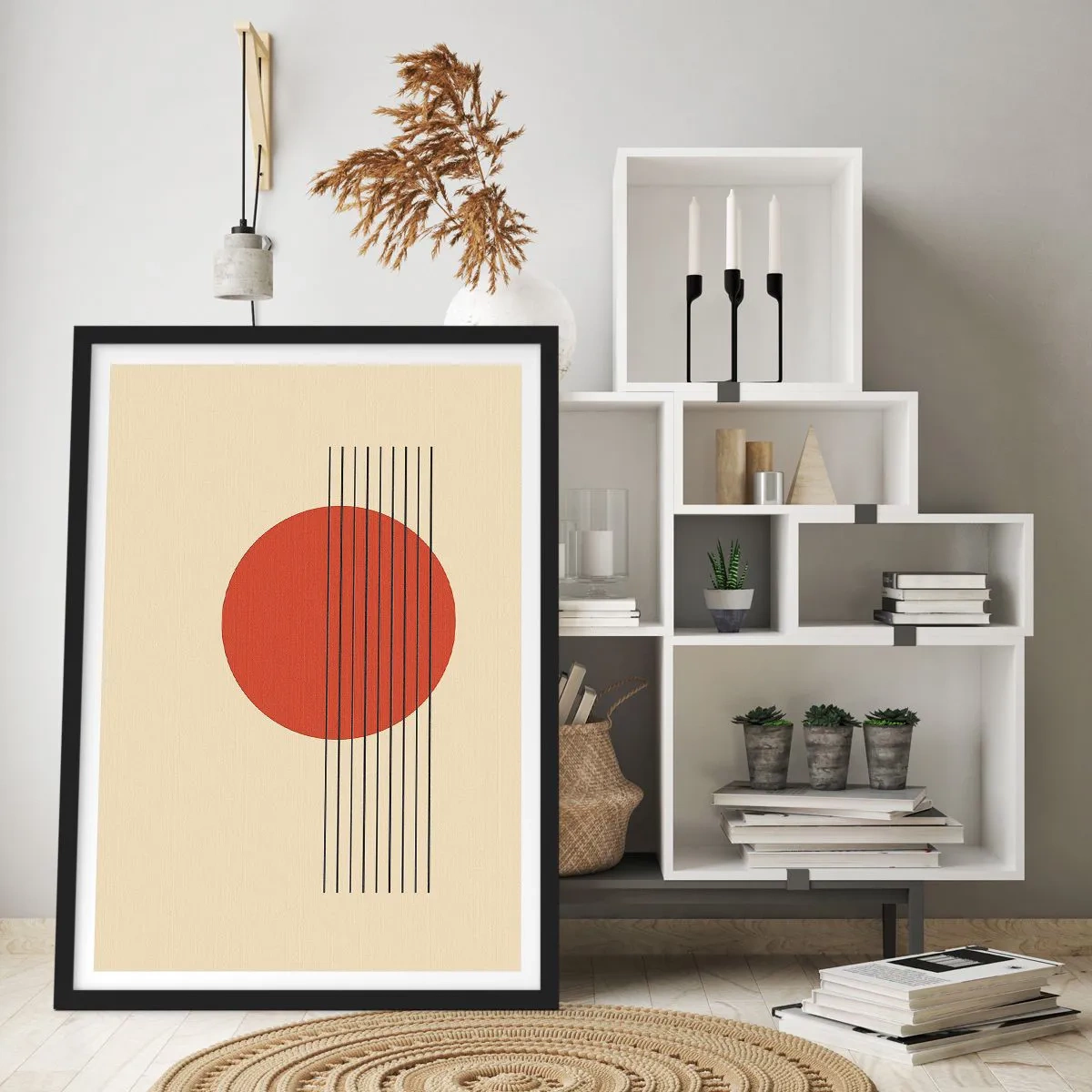 Poster in een zwarte lijst - Opnieuw en opnieuw en verder - 70x100 cm