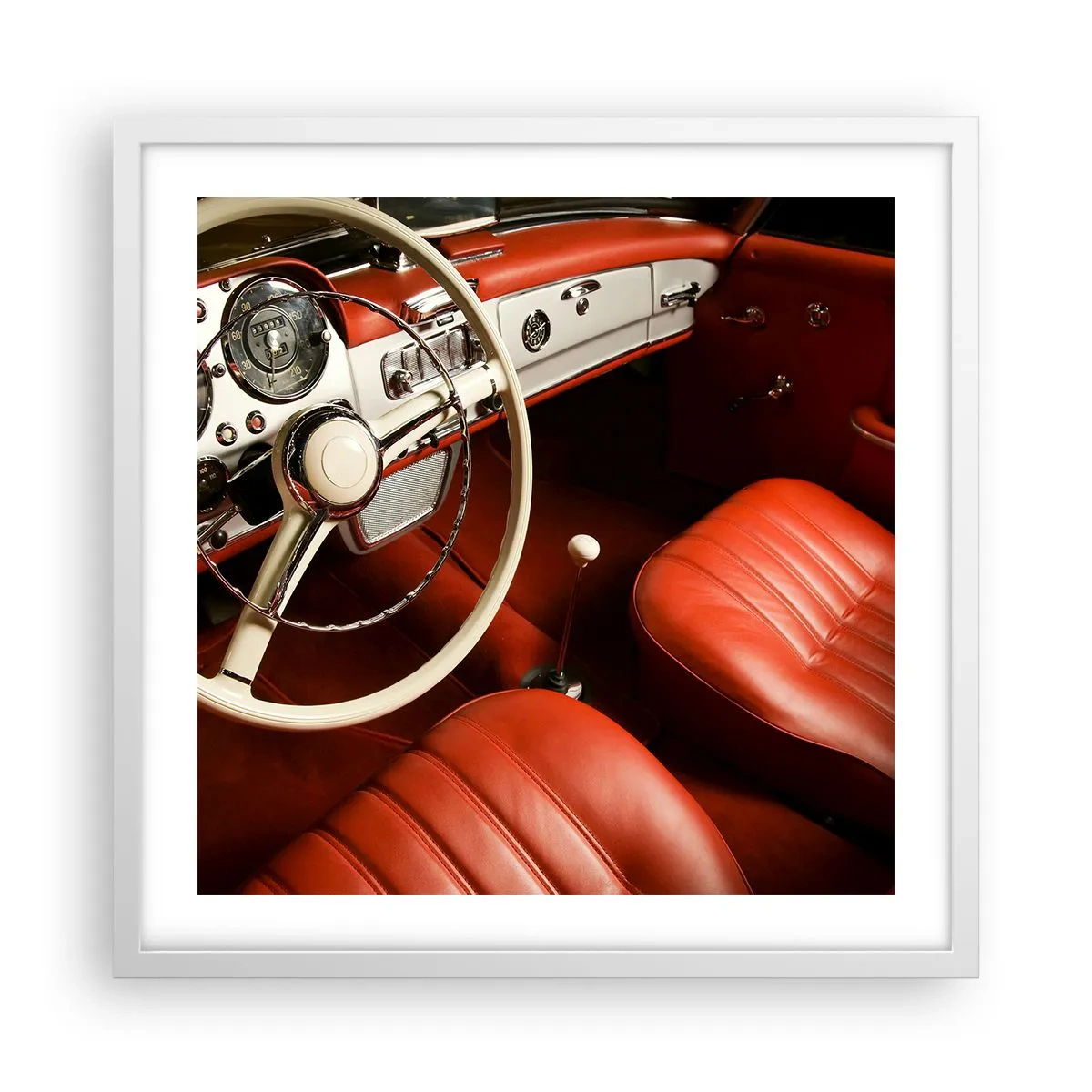 Poster in een witte lijst - Vintage luxe - 50x50 cm