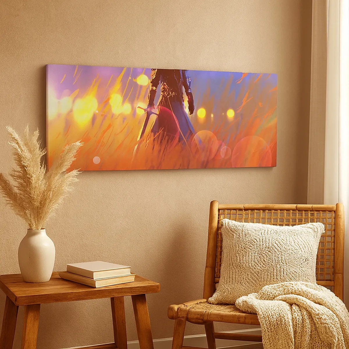 Schilderen op canvas - Dolende ridder - 30x30 cm