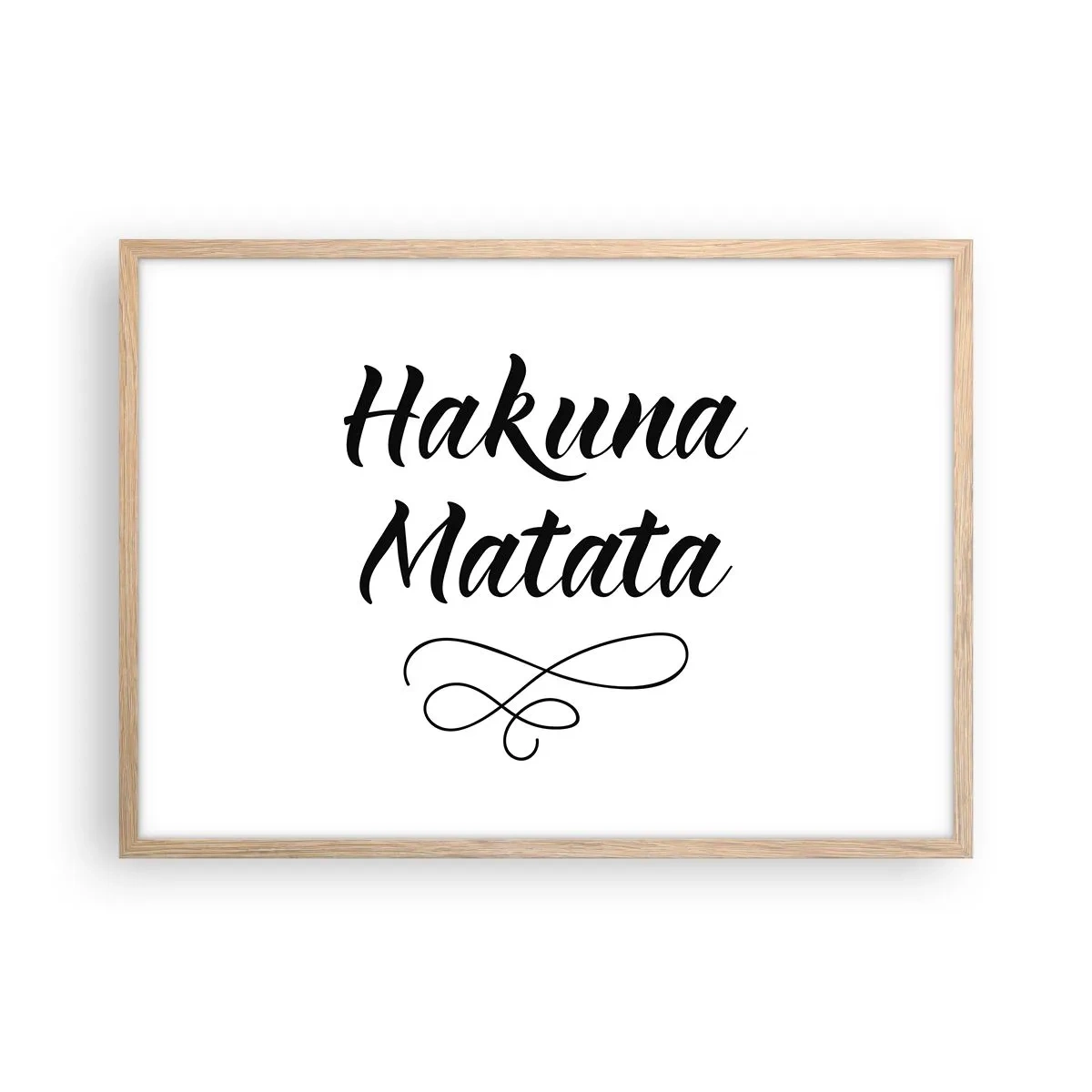 Een poster in een licht eiken lijst - Beste advies - 70x50 cm