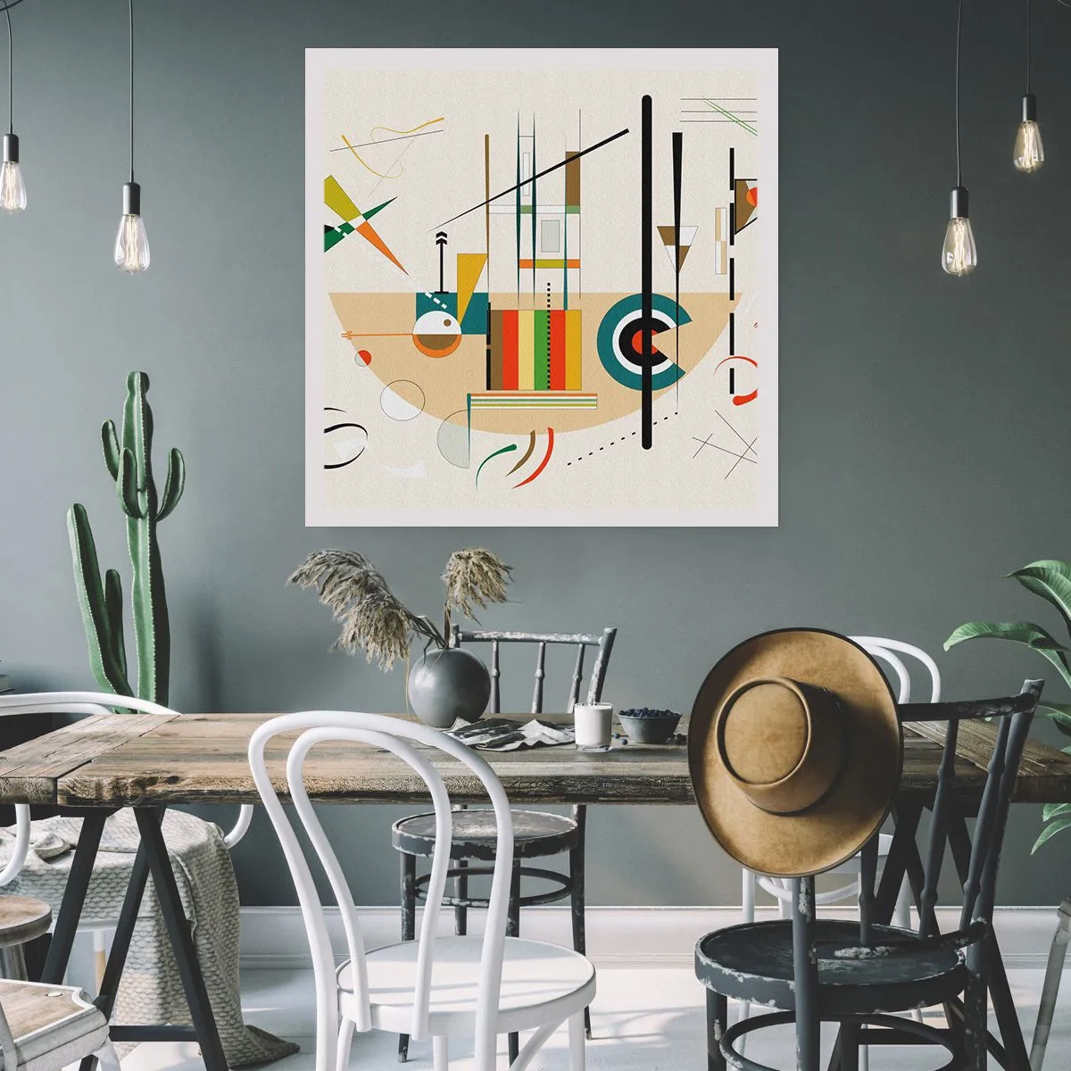 Poster - En de wereld lacht - 50x50 cm