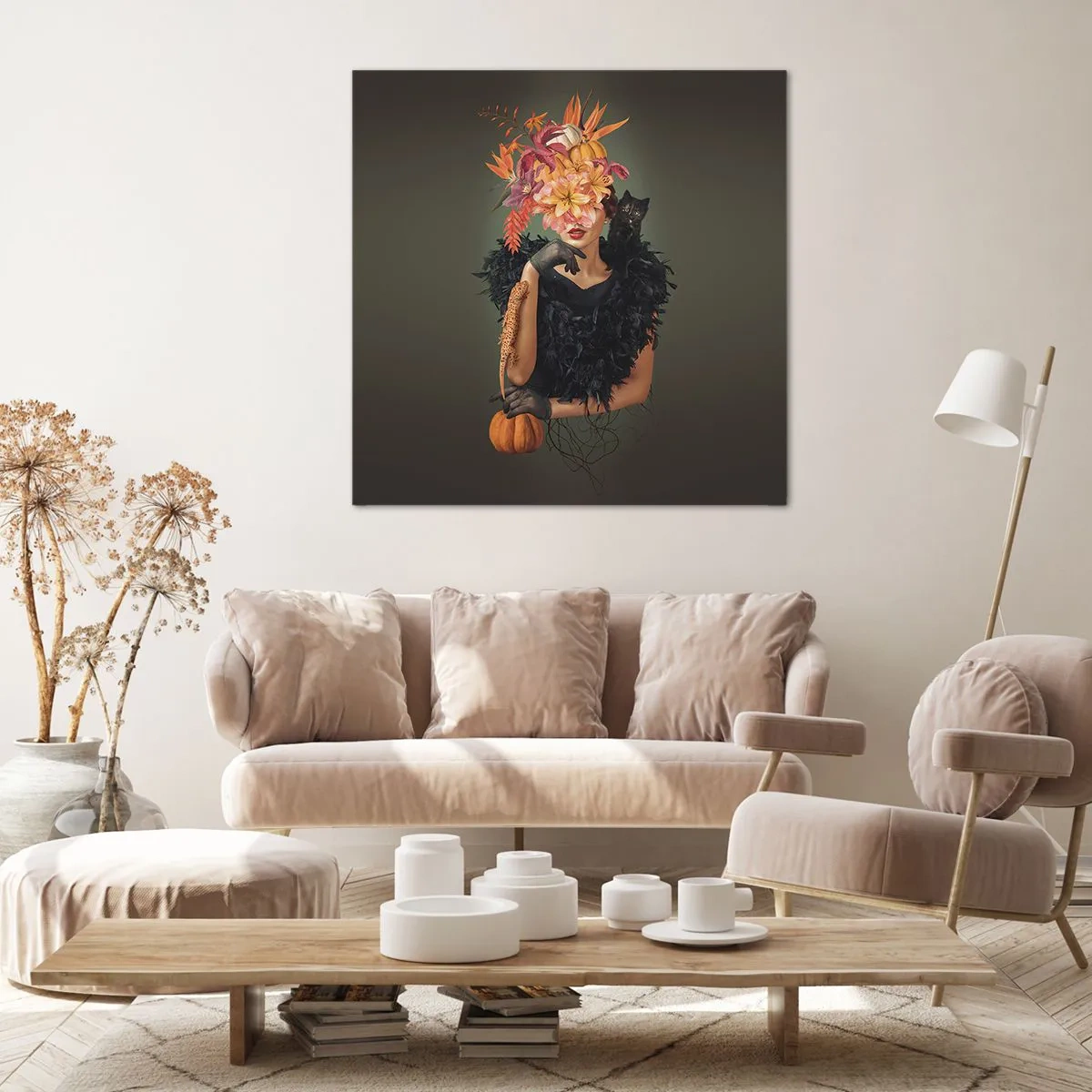 Schilderen op canvas - De spreuk van een heks - 70x70 cm