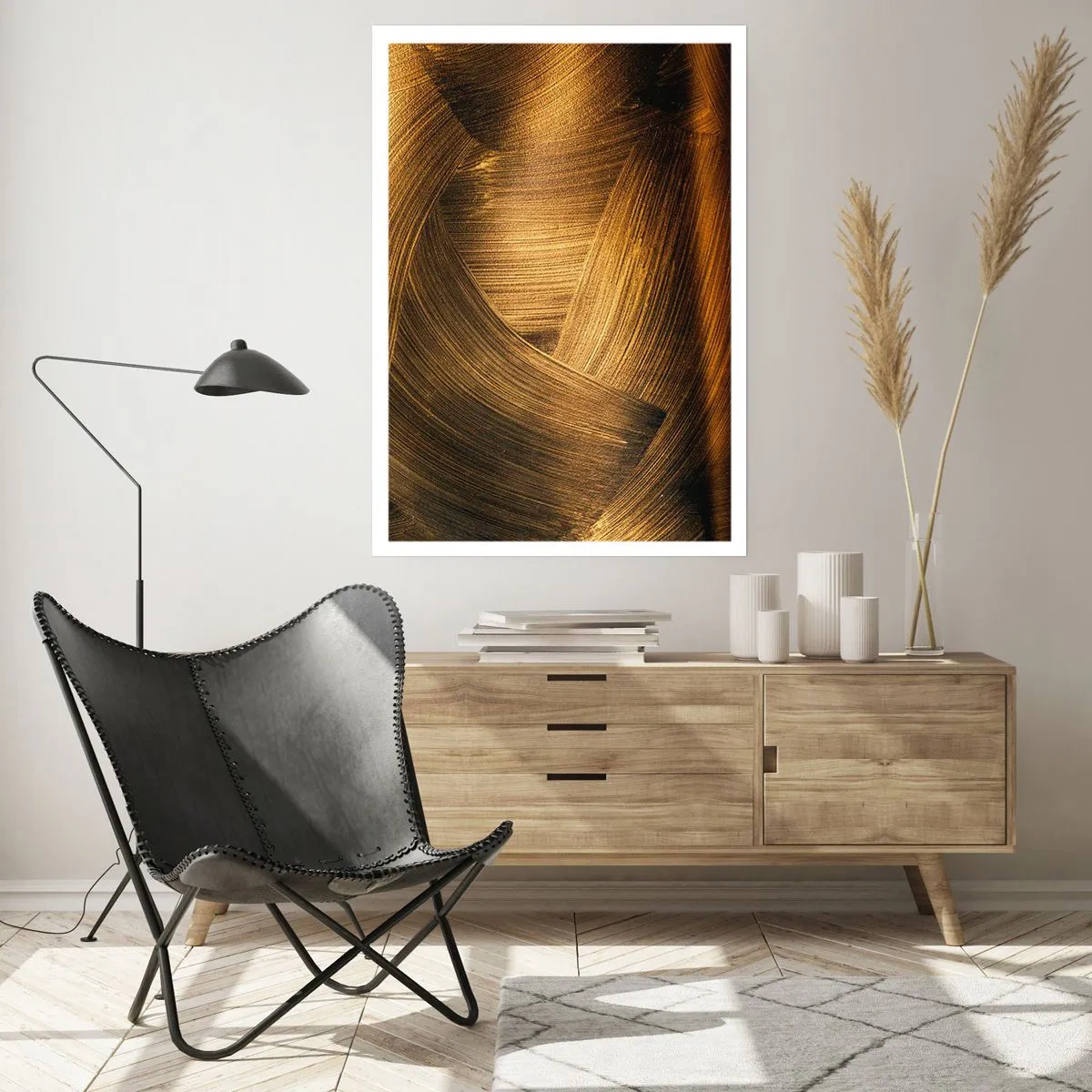 Poster - In een gouden doolhof - 70x100 cm