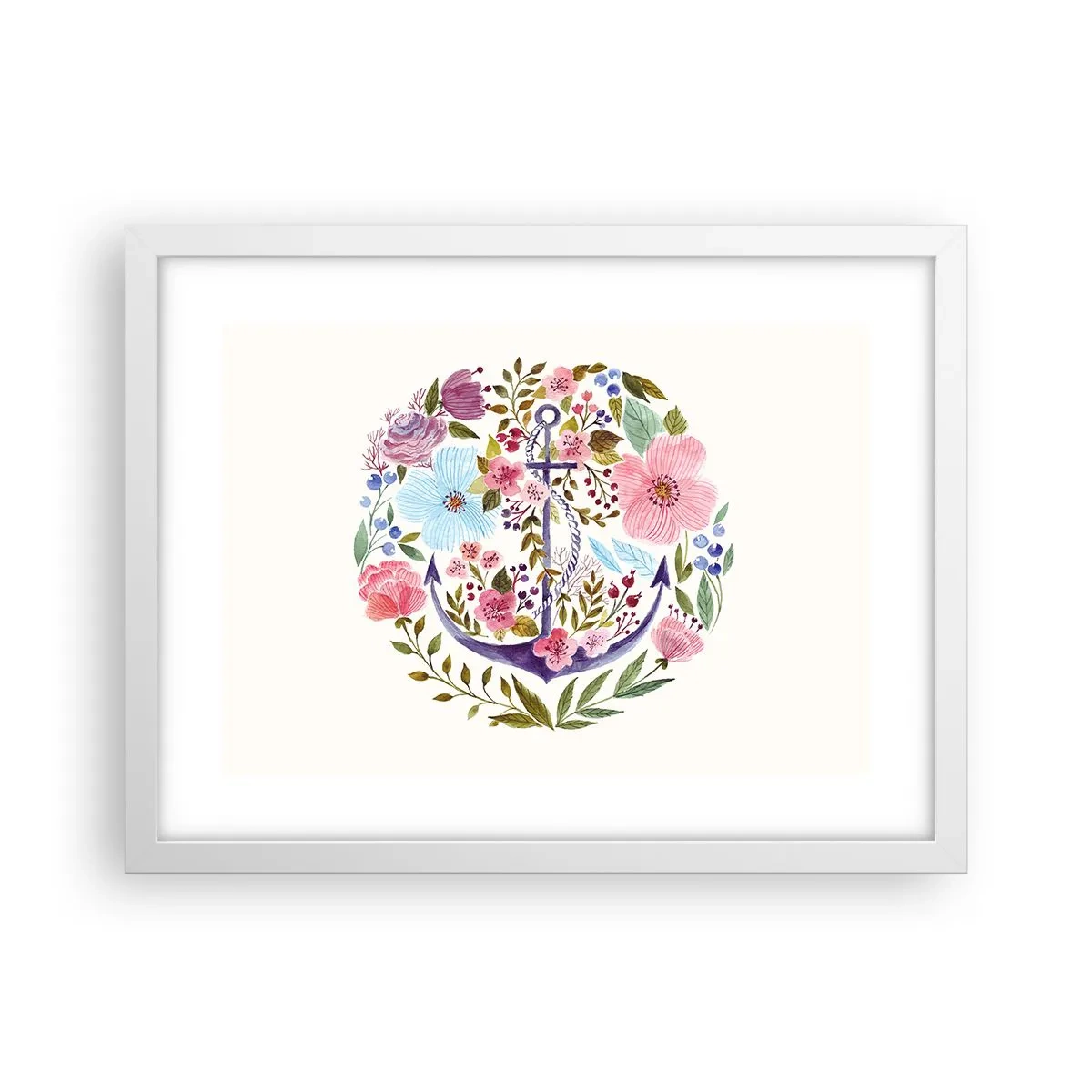 Poster in een witte lijst - Goede droom van zeeman - 40x30 cm