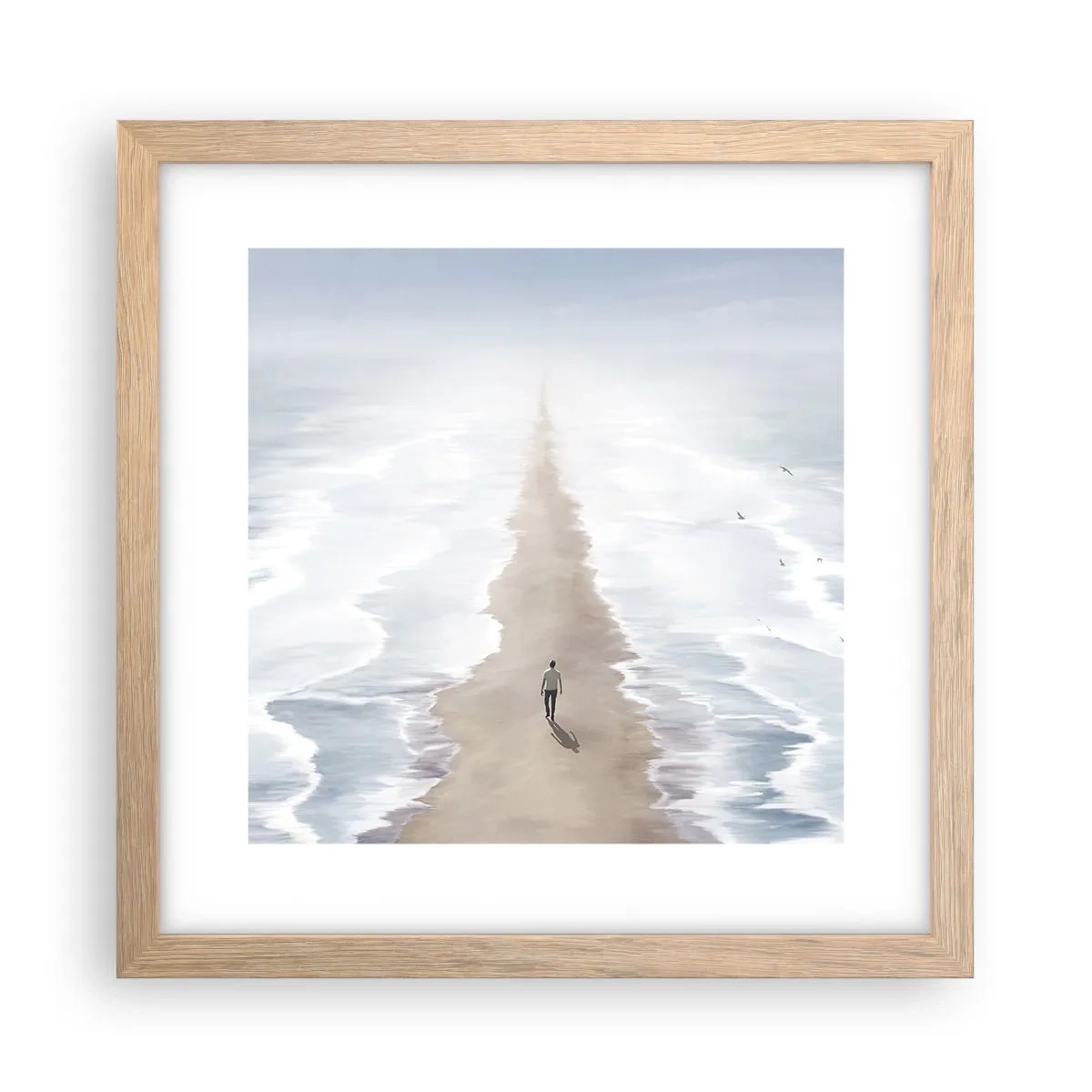 Een poster in een licht eiken lijst - Een gouden toekomst - 30x30 cm