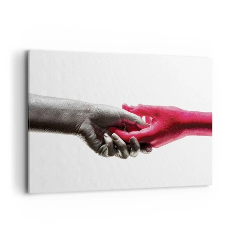 Schilderen op canvas - Samen, hoewel anders - 100x70 cm