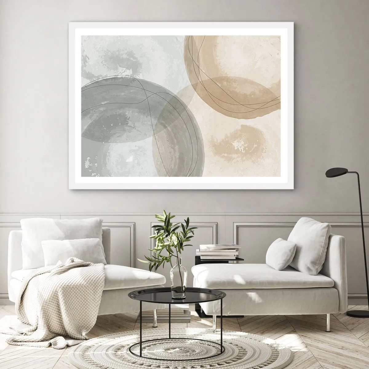 Poster in een witte lijst - Indringende werelden - 91x61 cm