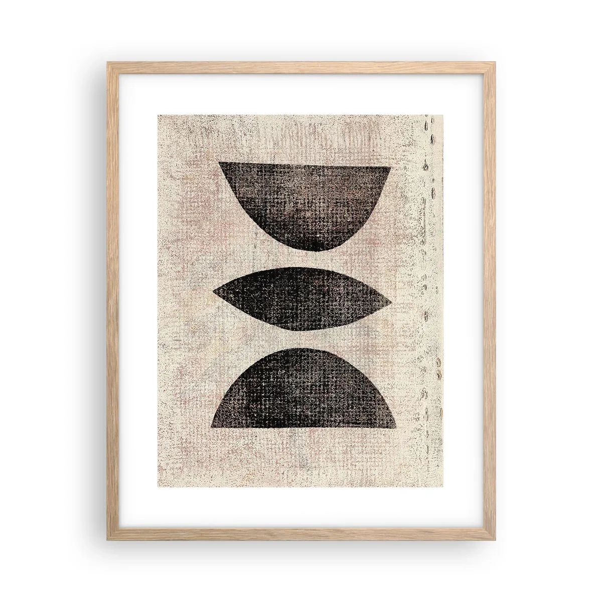 Een poster in een licht eiken lijst - etnische abstractie - 40x50 cm