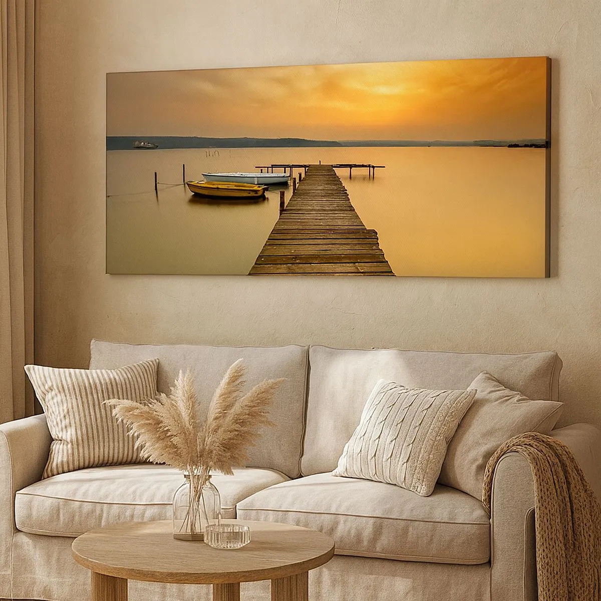 Schilderen op canvas - Ik zal de gouden hemel voor je openen - 100x40 cm