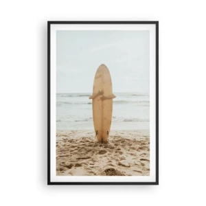 Poster in een zwarte lijst - Uit liefde voor golven - 61x91 cm