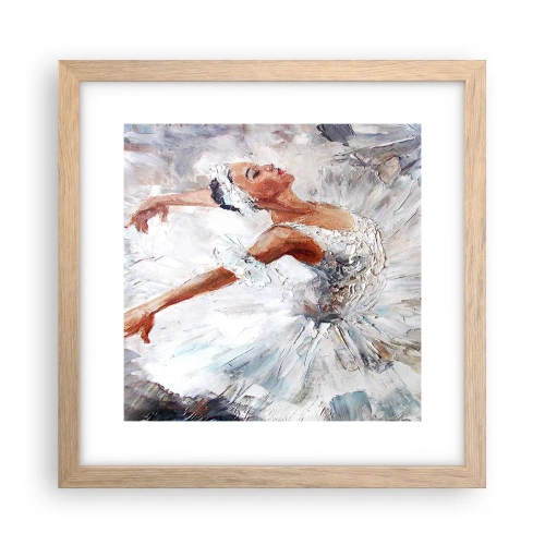 Een poster in een licht eiken lijst - Delicaat en licht als tule - 30x30 cm