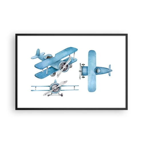 Poster in een zwarte lijst - Een geboren winnaar - 91x61 cm