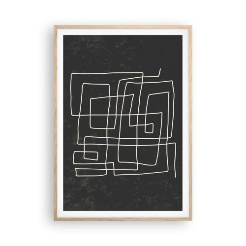 Een poster in een licht eiken lijst - Niet zo eenvoudig - 70x100 cm