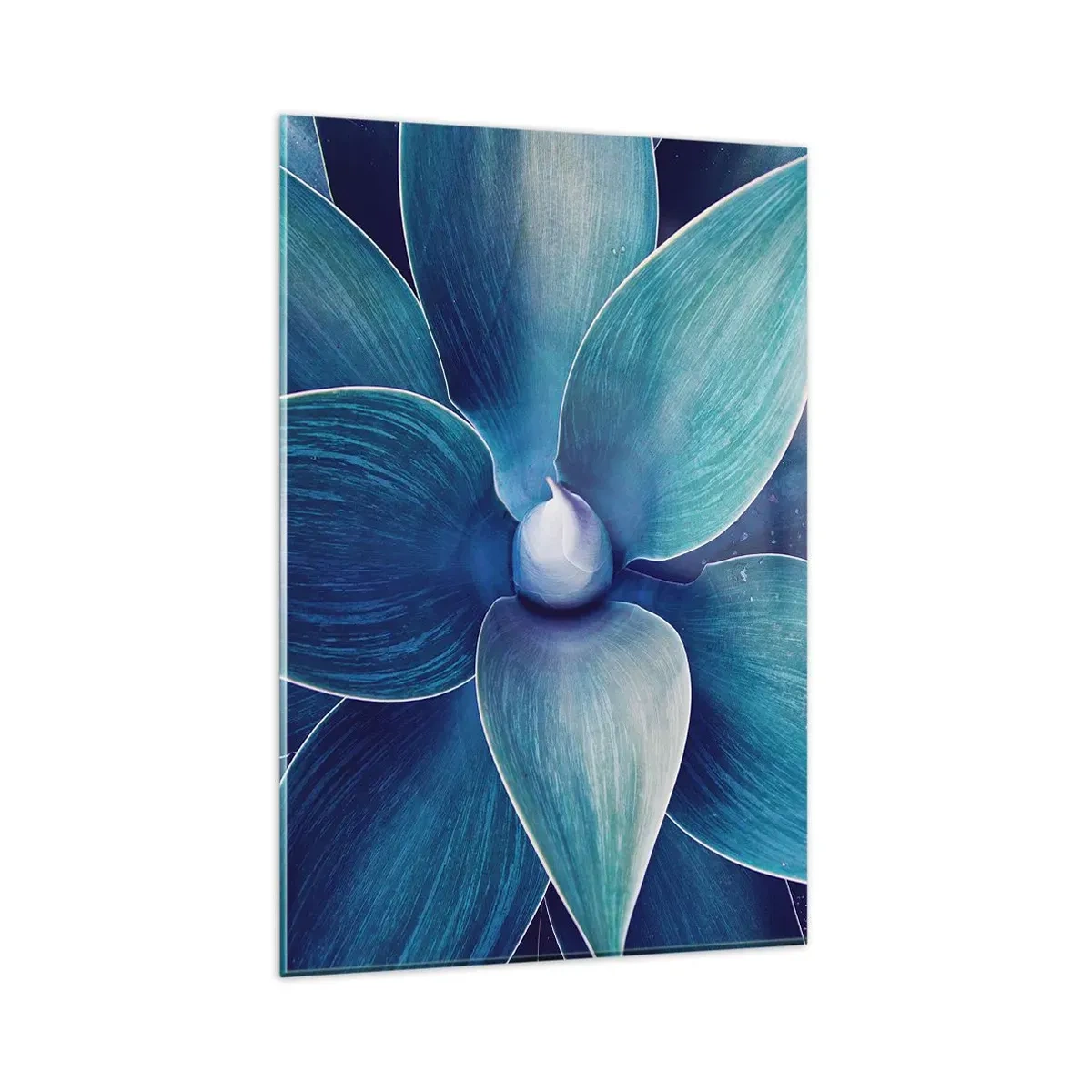 Schilderen op glas - Blauw uit de lucht - 80x120 cm