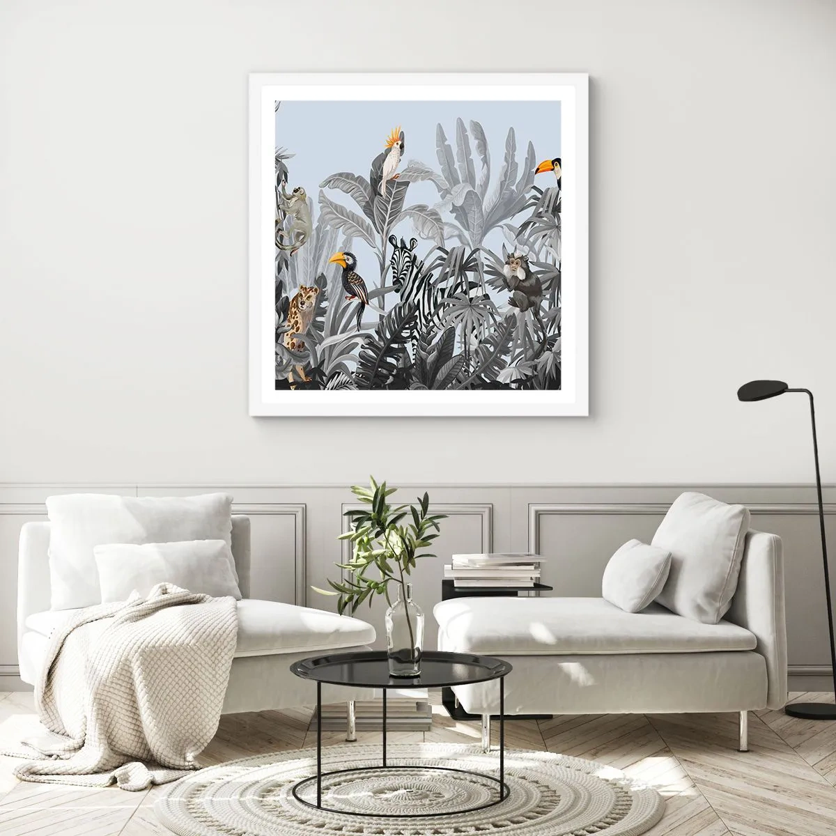 Poster in een witte lijst - Afrikaans sprookje - 30x30 cm