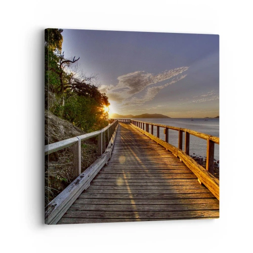 Schilderen op canvas - Ga, blijf naar de zon gaan - 30x30 cm