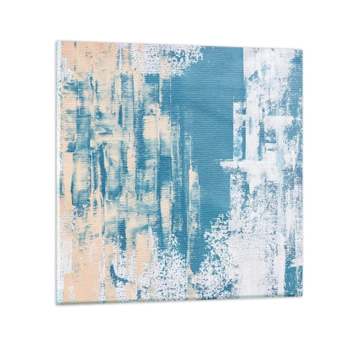 Schilderen op glas - Door een ijspegel - 70x70 cm