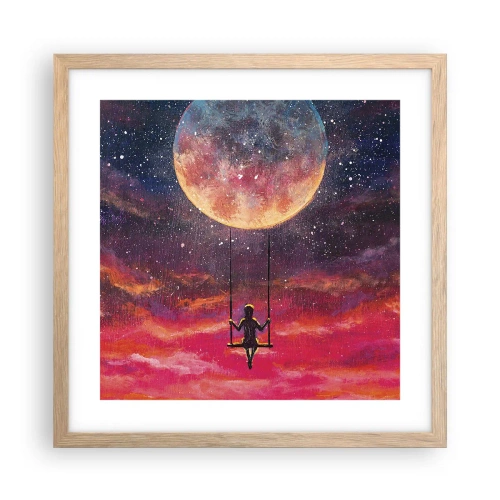 Een poster in een licht eiken lijst - Droom - 40x40 cm