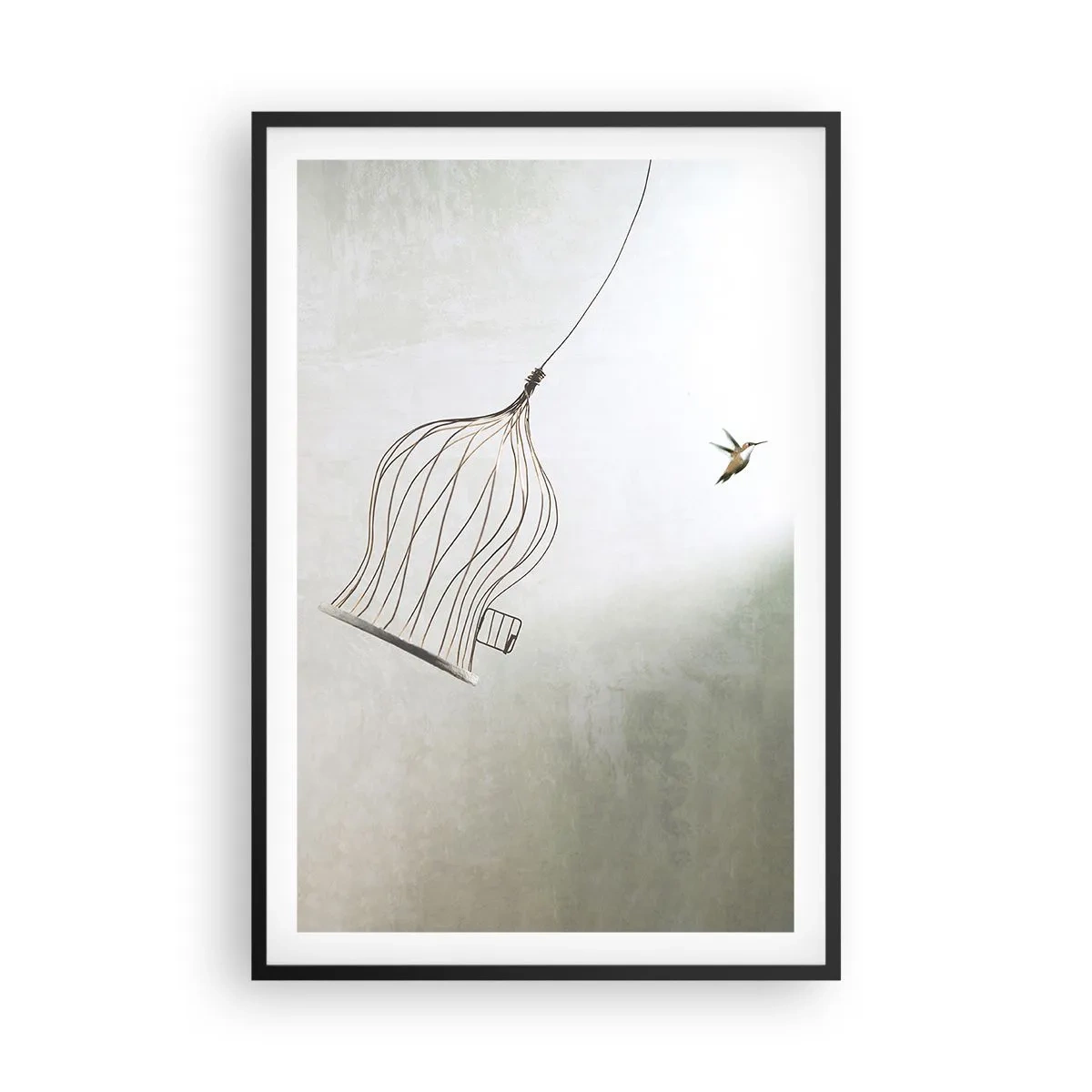 Poster in een zwarte lijst - In je element - 61x91 cm