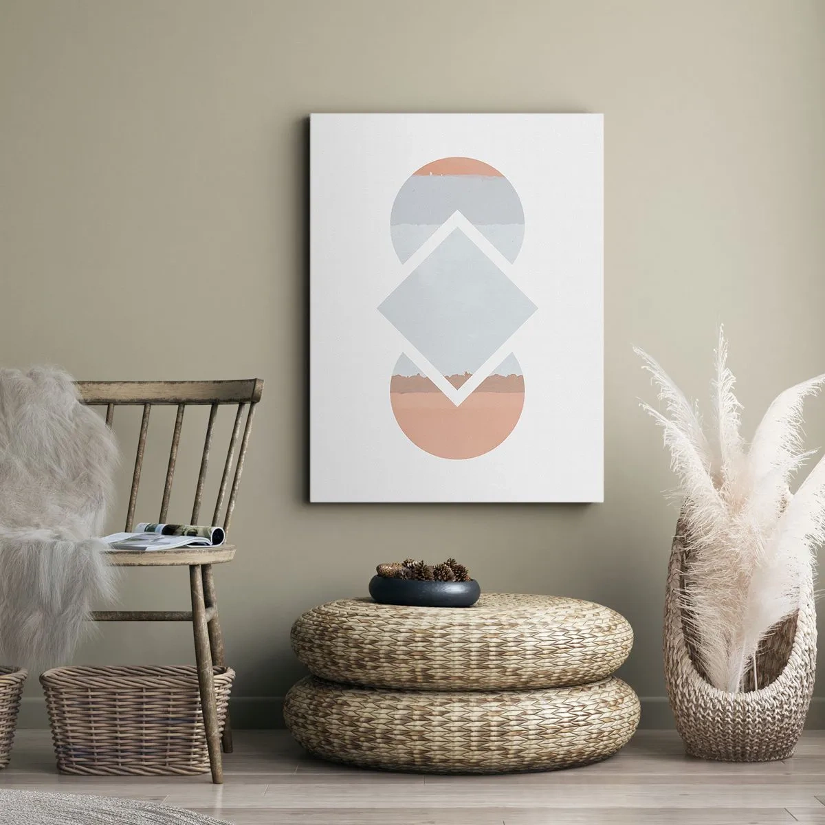 Schilderen op canvas - De situatie is duidelijk - 65x120 cm