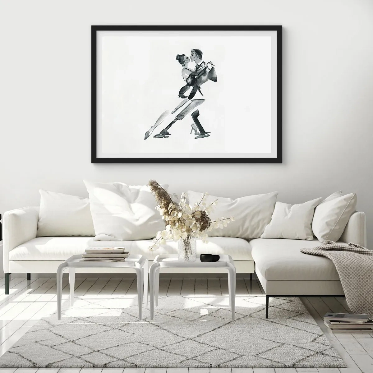 Poster in een zwarte lijst - In één slag - 70x50 cm