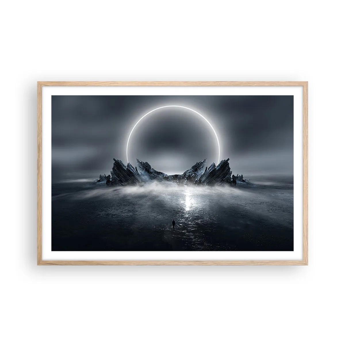 Een poster in een licht eiken lijst - Einde van het verhaal - 91x61 cm