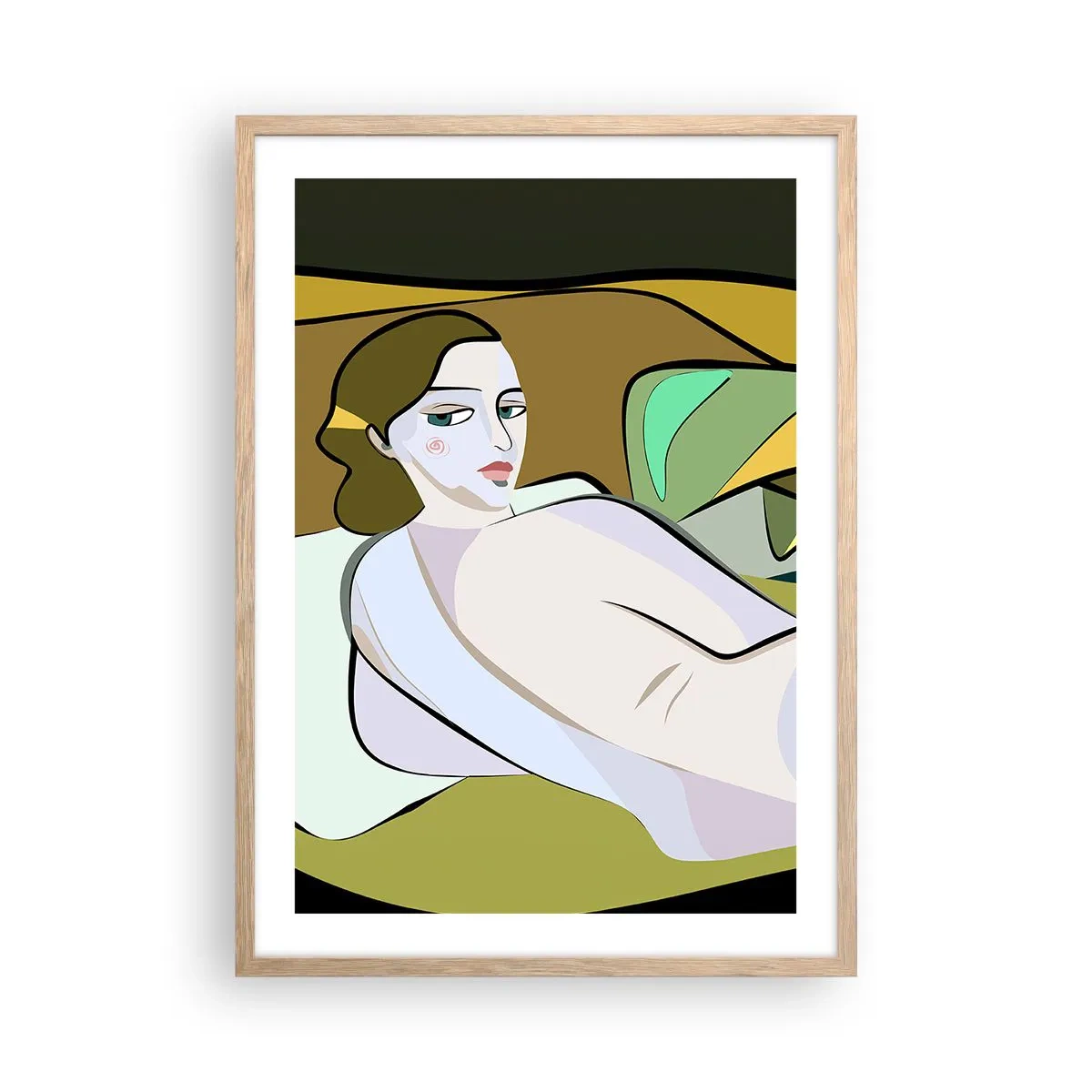 Een poster in een licht eiken lijst - Intiem portret - 50x70 cm