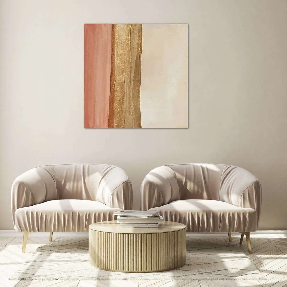 Schilderen op glas - Verticale compositie - 50x50 cm