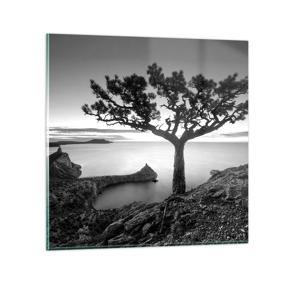 Schilderen op glas - Stilte aan de horizon - 30x30 cm