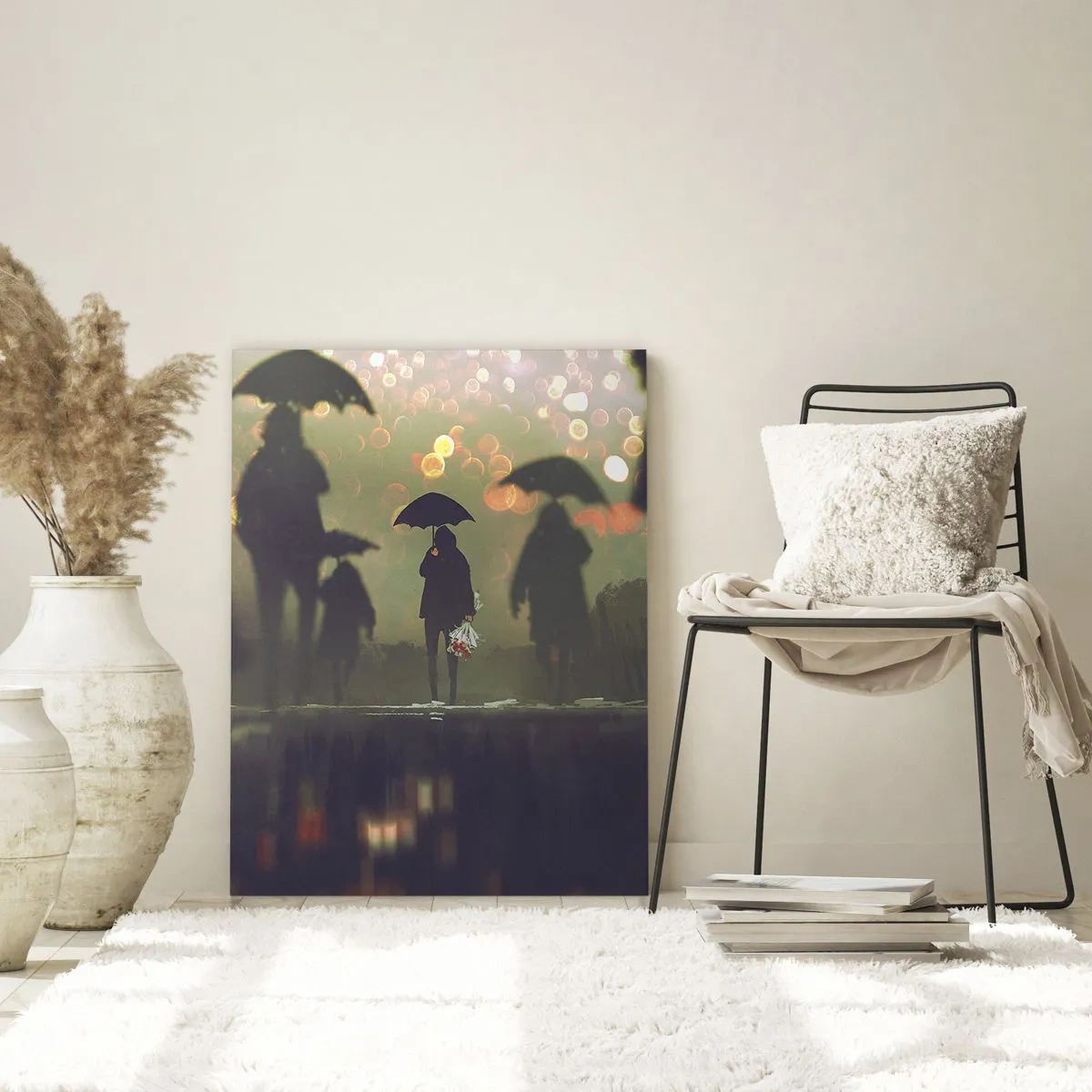 Schilderen op glas - Vanuit het perspectief van een regendruppel - 70x100 cm