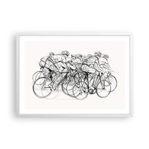 Poster in een witte lijst - Samen als team - 70x50 cm