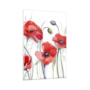 Schilderen op glas - Poolse bloemen - 70x100 cm