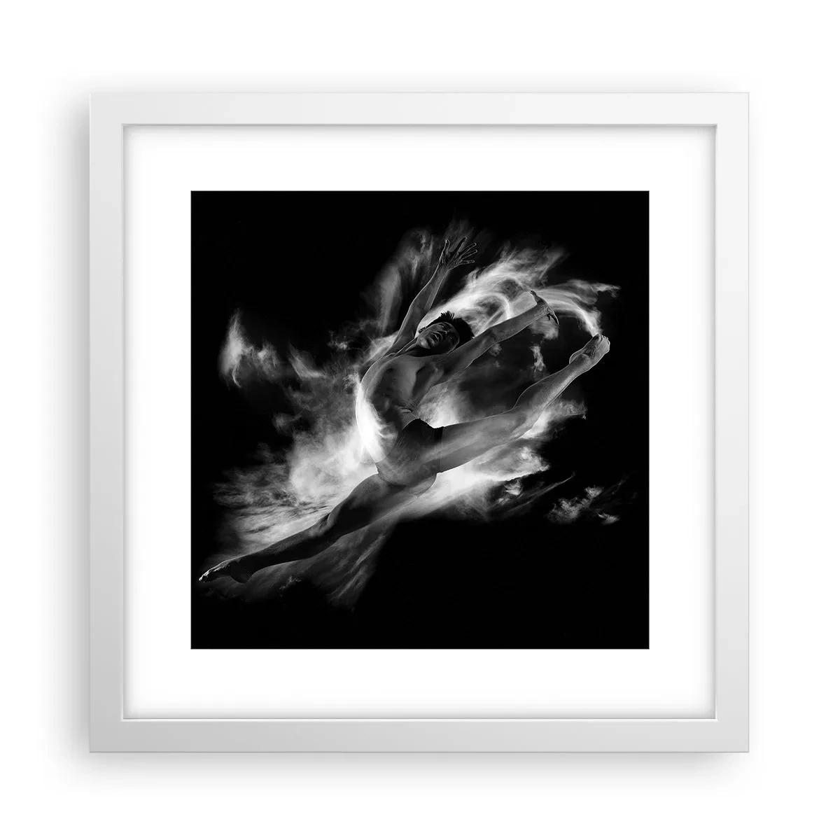 Poster in een witte lijst - Vast tijdens de vlucht - 30x30 cm