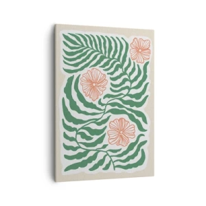 Schilderen op canvas - Bloeiend in het groen - 50x70 cm