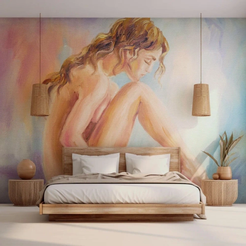 Fotobehang Standard Eco - De daad van de jeugd - Vrouw, Lichaam, Model - 450x315 cm