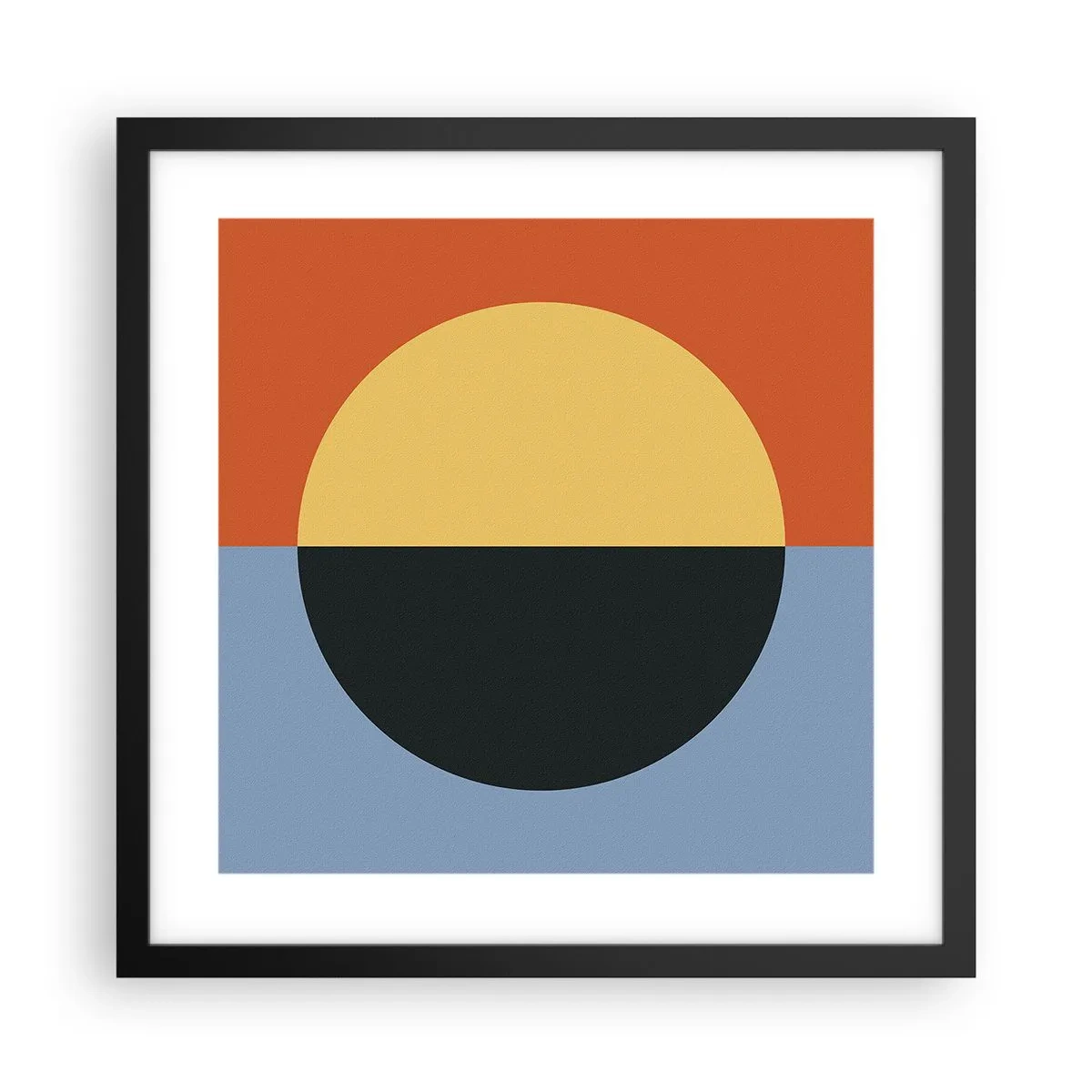 Poster in een zwarte lijst - Een compositie van warmte en koelte - 40x40 cm