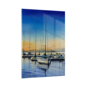 Schilderen op glas - Einde van een goede dag - 50x70 cm
