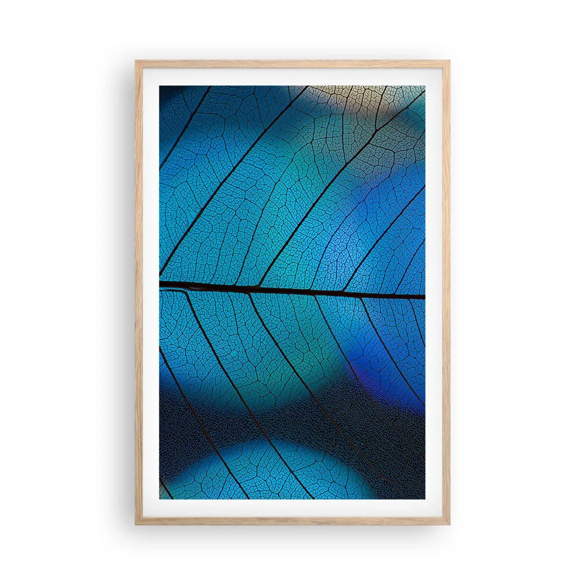 Een poster in een licht eiken lijst - Ingewikkelde constructie - 61x91 cm